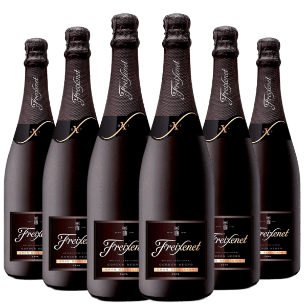 Kit Caixa Fechada 6 Cava Freixenet Cordon Negro Brut